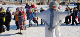 Праздник Масленицы весело и шумно провели читатели Мирненской библиотеки