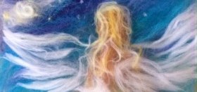 «Ангелы» в шерстяной живописи