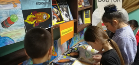 "Космическое путешествие - вместе в космос!" в библиотеке деревни Алишева